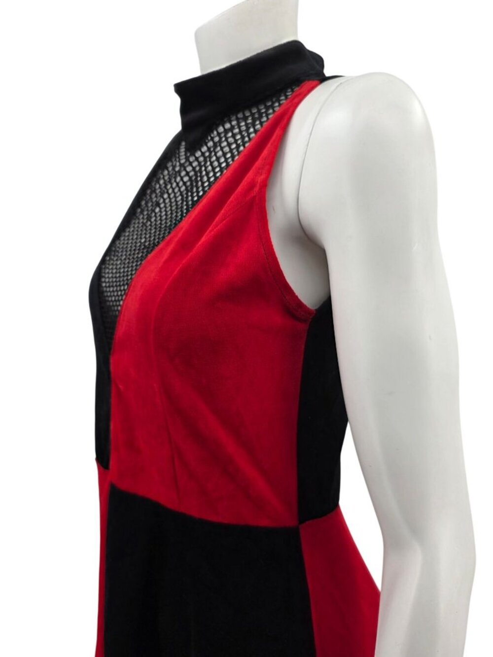 Harley Quinn Batman Red & Black Sleeveless Dress Womens XS